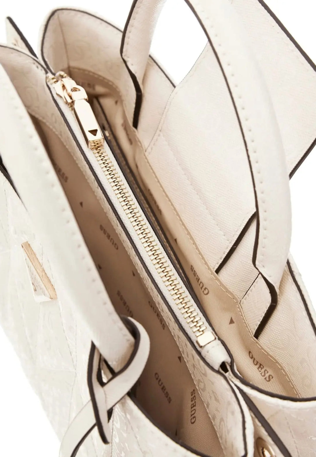 Guess Sac Bandoulière Betula Satchel Off White -- vue 3 sur 6