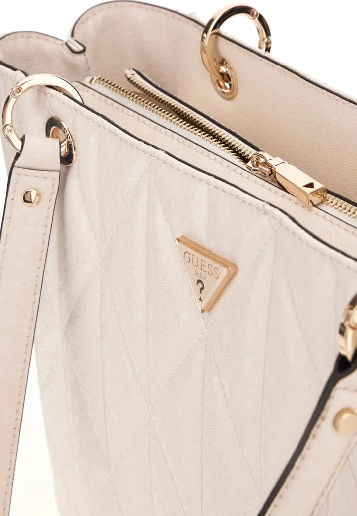 Guess Sac Bandoulière Betula Satchel Off White -- vue 3 sur 6