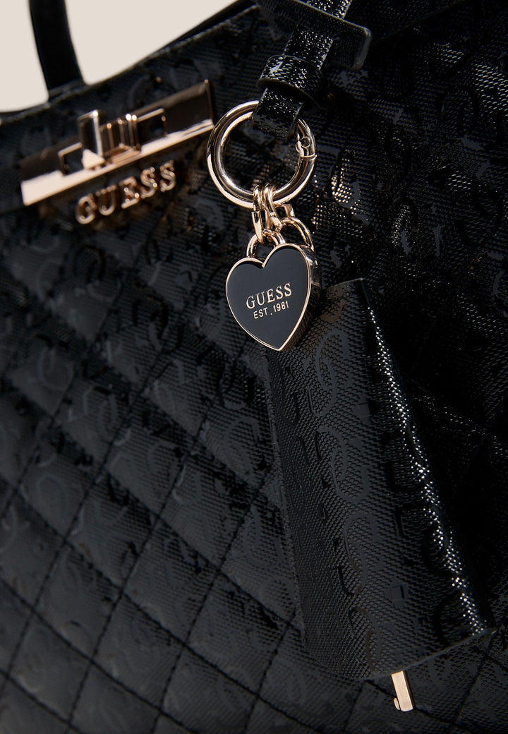 Guess Sac Bandoulière Blane Girlfriend Sat Black -- vue 7 sur 8