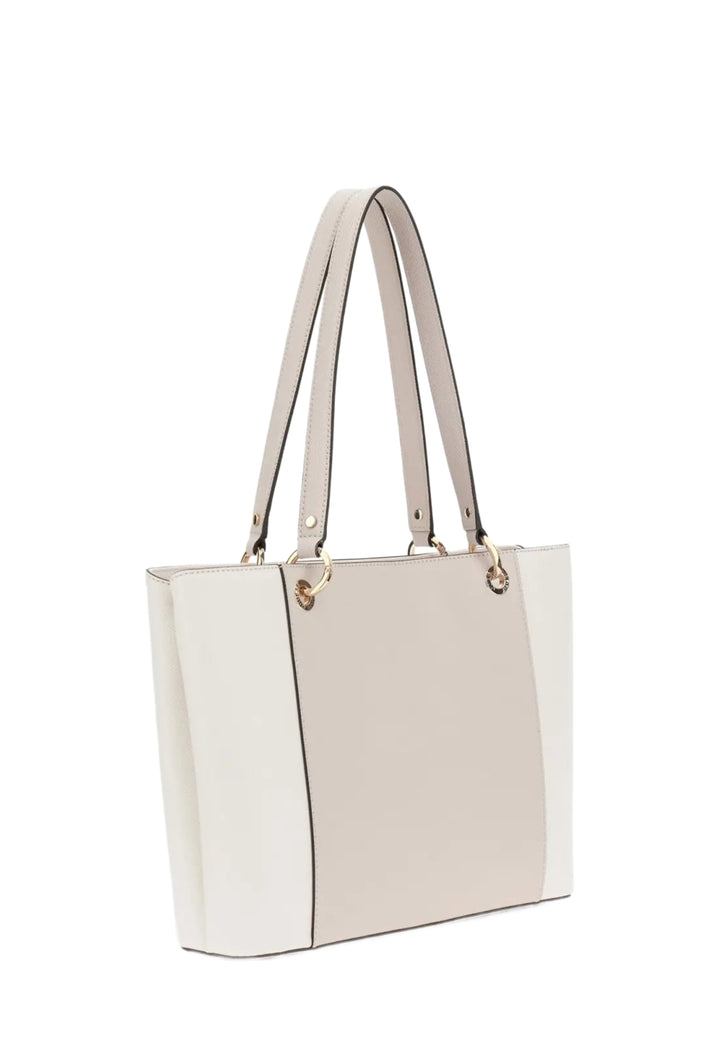Guess Sac Bandoulière Bramina Small Satche Off White/Taupe -- vue 3 sur 7