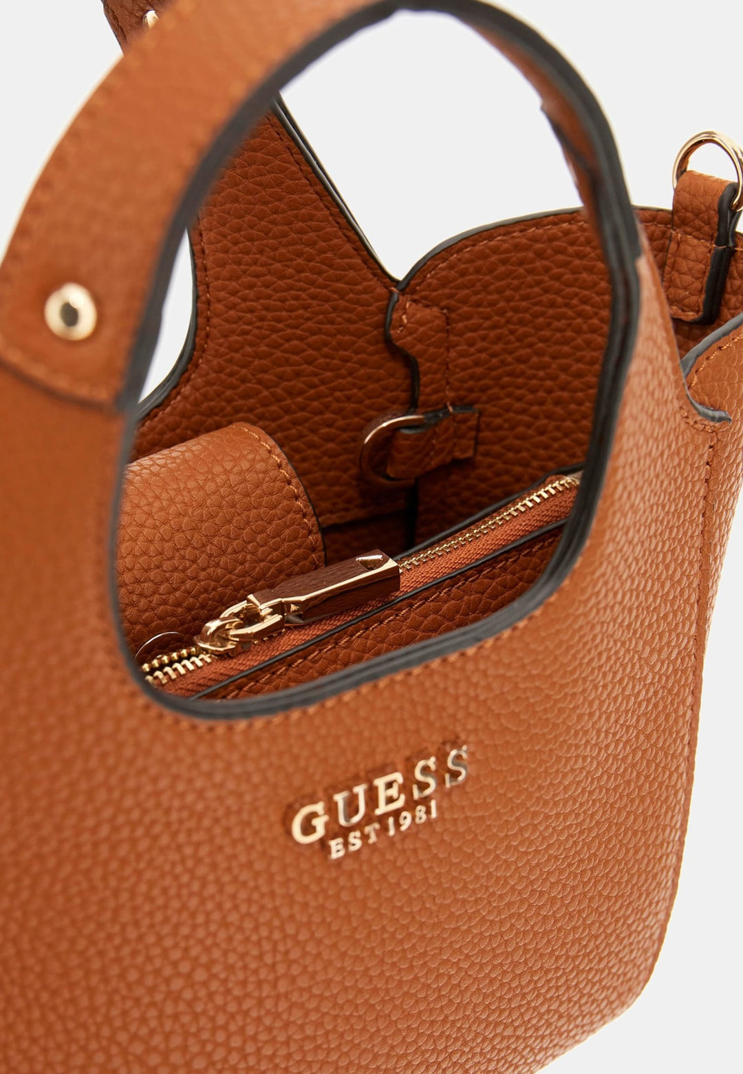 Guess Sac Bandoulière Calista Top Zip Shou Caramel -- vue 8 sur 8