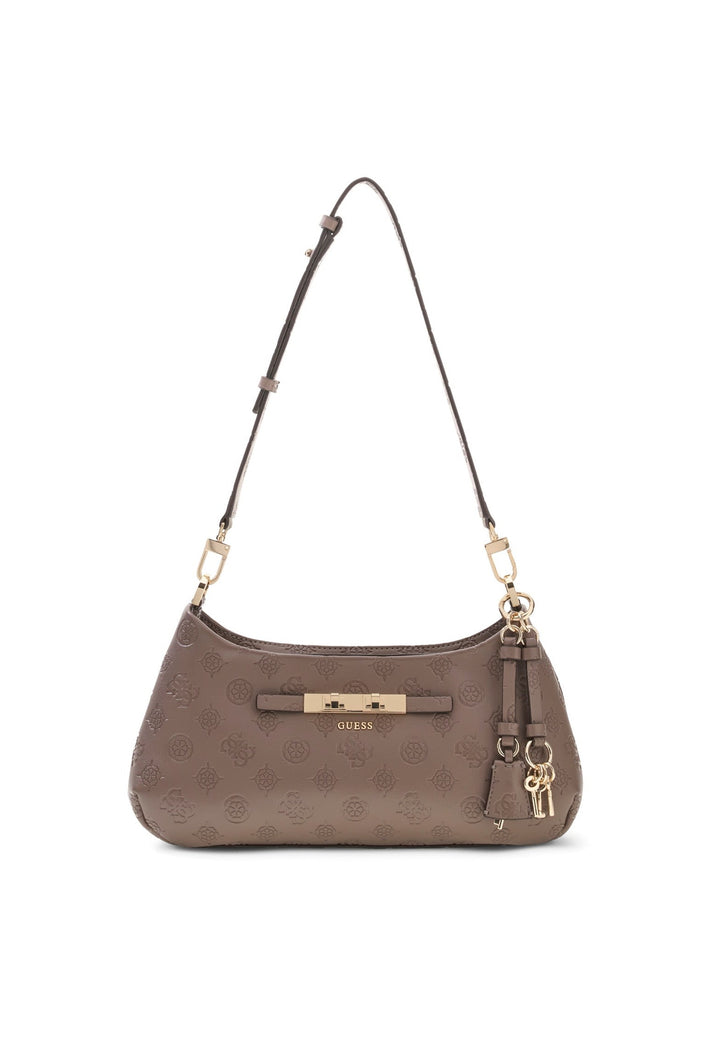 Guess Sac Bandoulière Carmella Taupe Logo — vue vue alternative