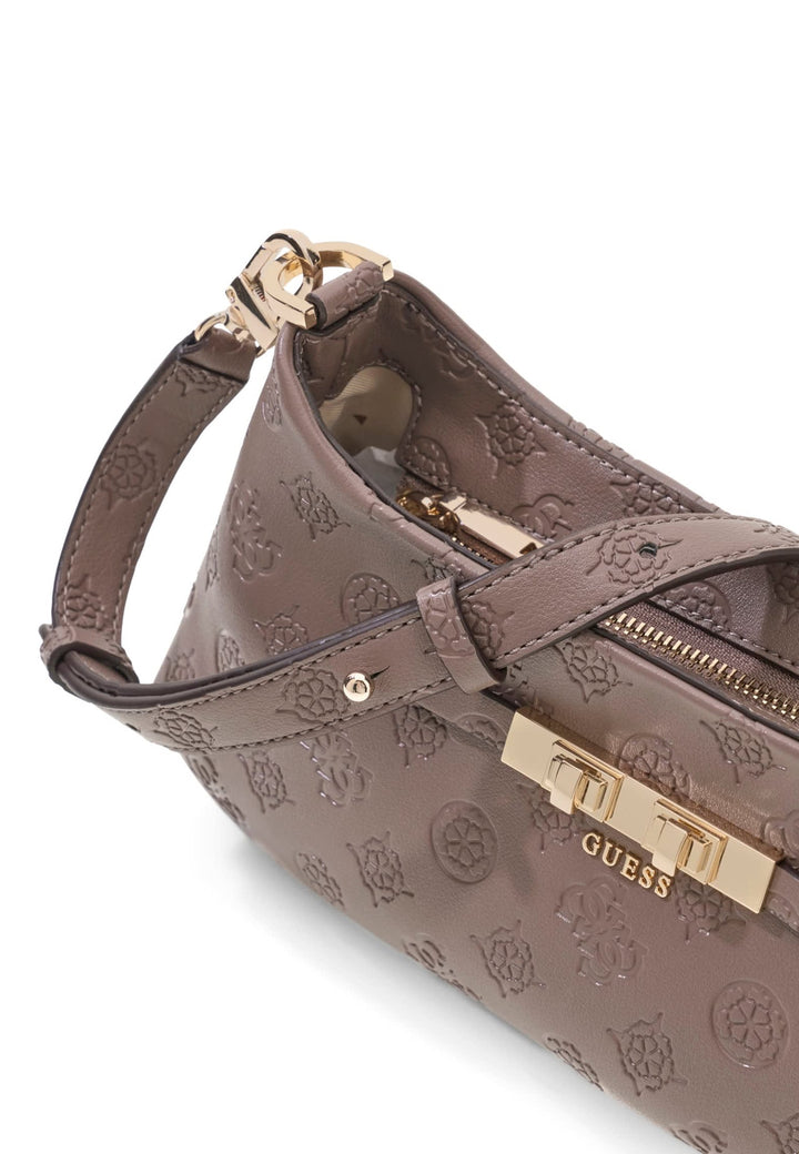 Guess Sac Bandoulière Carmella Taupe Logo — vue vue alternative