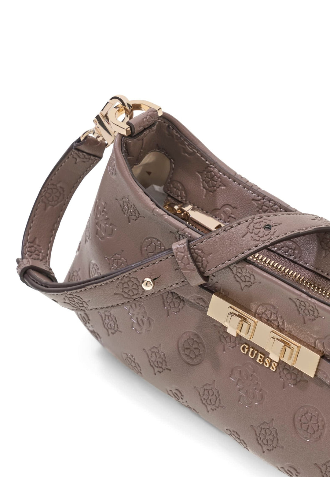 Guess Sac Bandoulière Carmella Taupe Logo — vue vue alternative