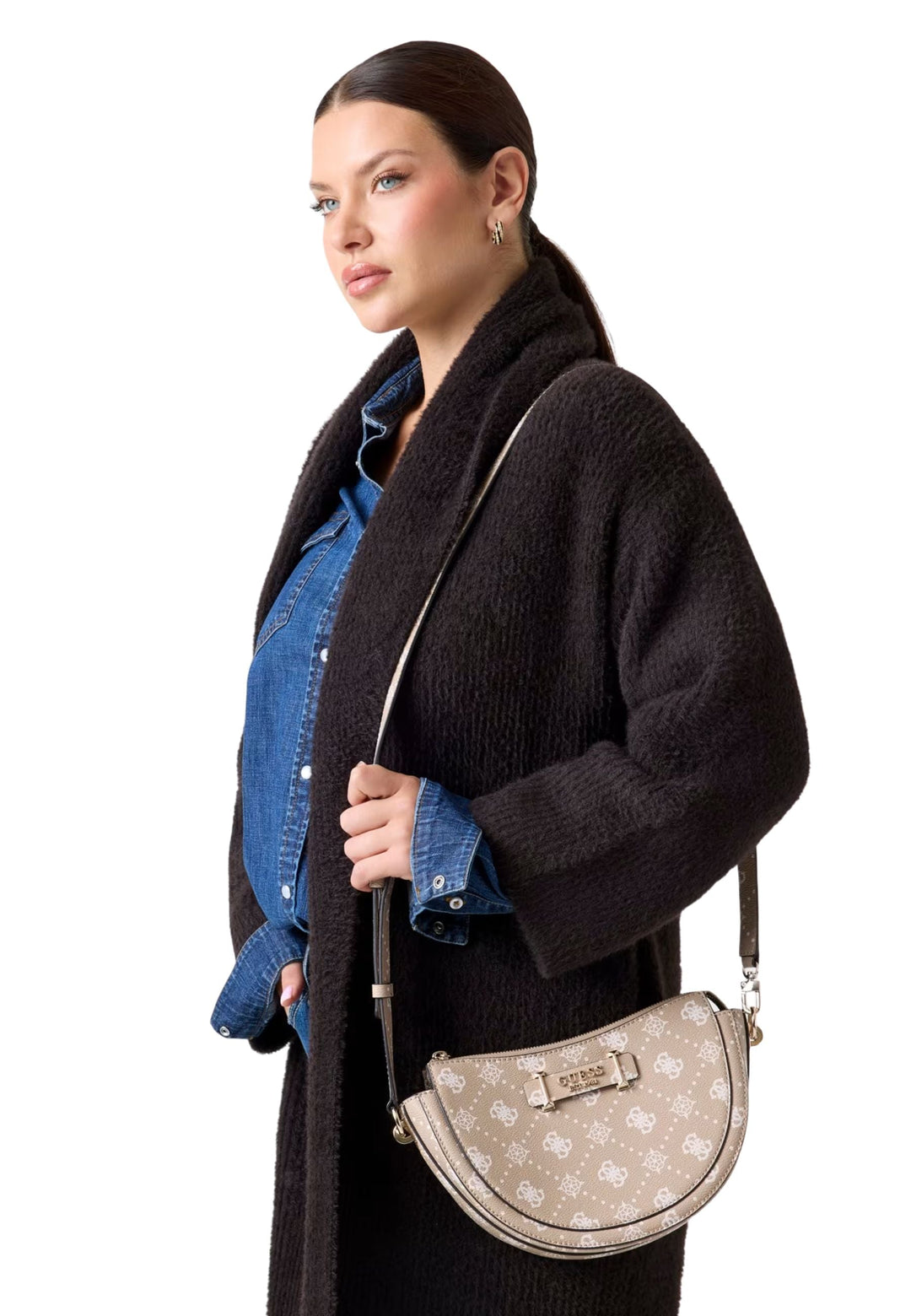Guess Sac Bandoulière Silia Girlfriend Sat Biscotti Logo -- vue 3 sur 8