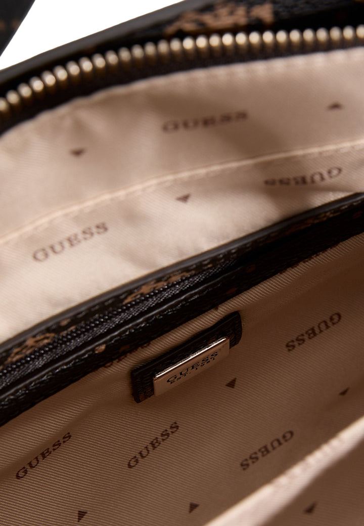 Guess Sac Bandoulière Silia Girlfriend Sat Espresso Logo -- vue 10 sur 10