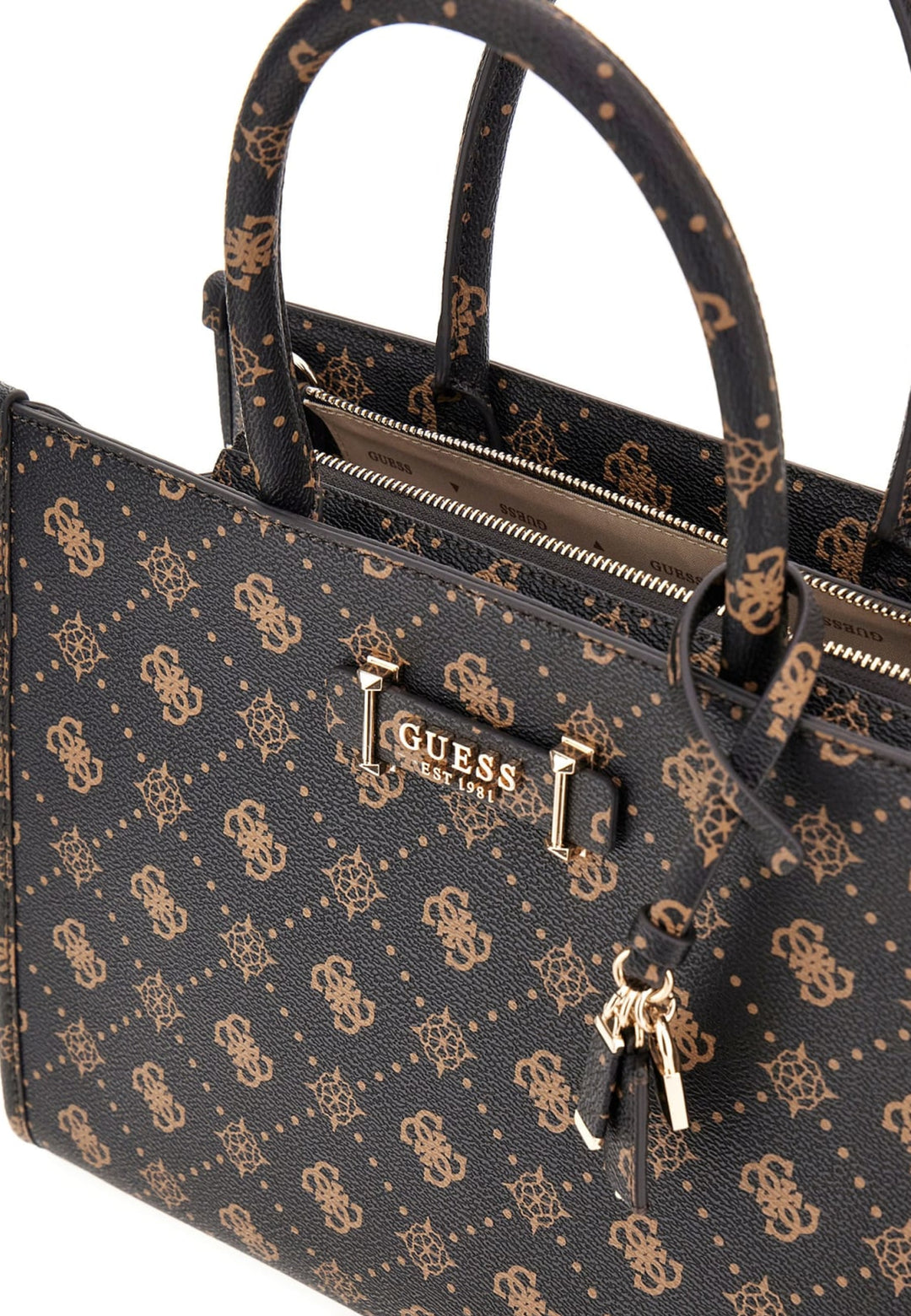 Guess Sac Bandoulière Silia Girlfriend Sat Espresso Logo -- vue 4 sur 10