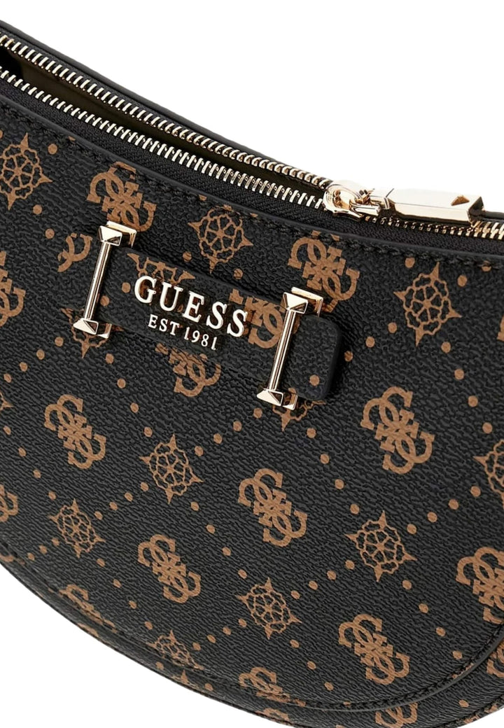 Guess Sac Bandoulière Silia Girlfriend Sat Espresso Logo -- vue 5 sur 9