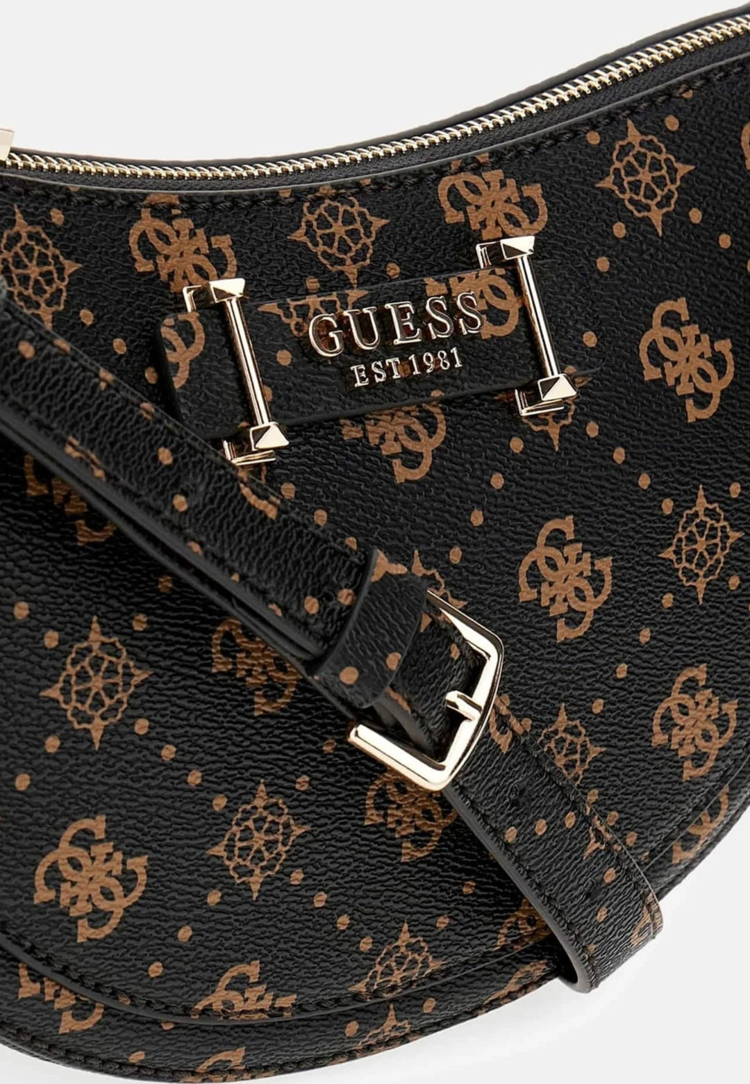 Guess Sac Bandoulière Silia Girlfriend Sat Espresso Logo -- vue 7 sur 9