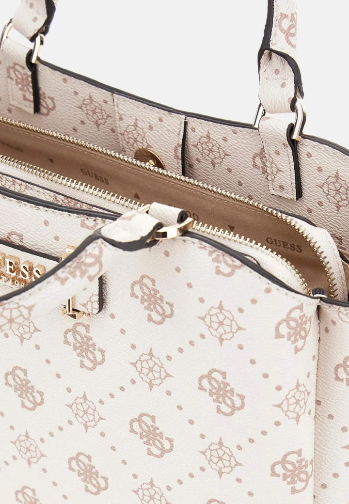 Guess Sac Bandoulière Silia Girlfriend Sat Vanilla Logo -- vue 7 sur 8