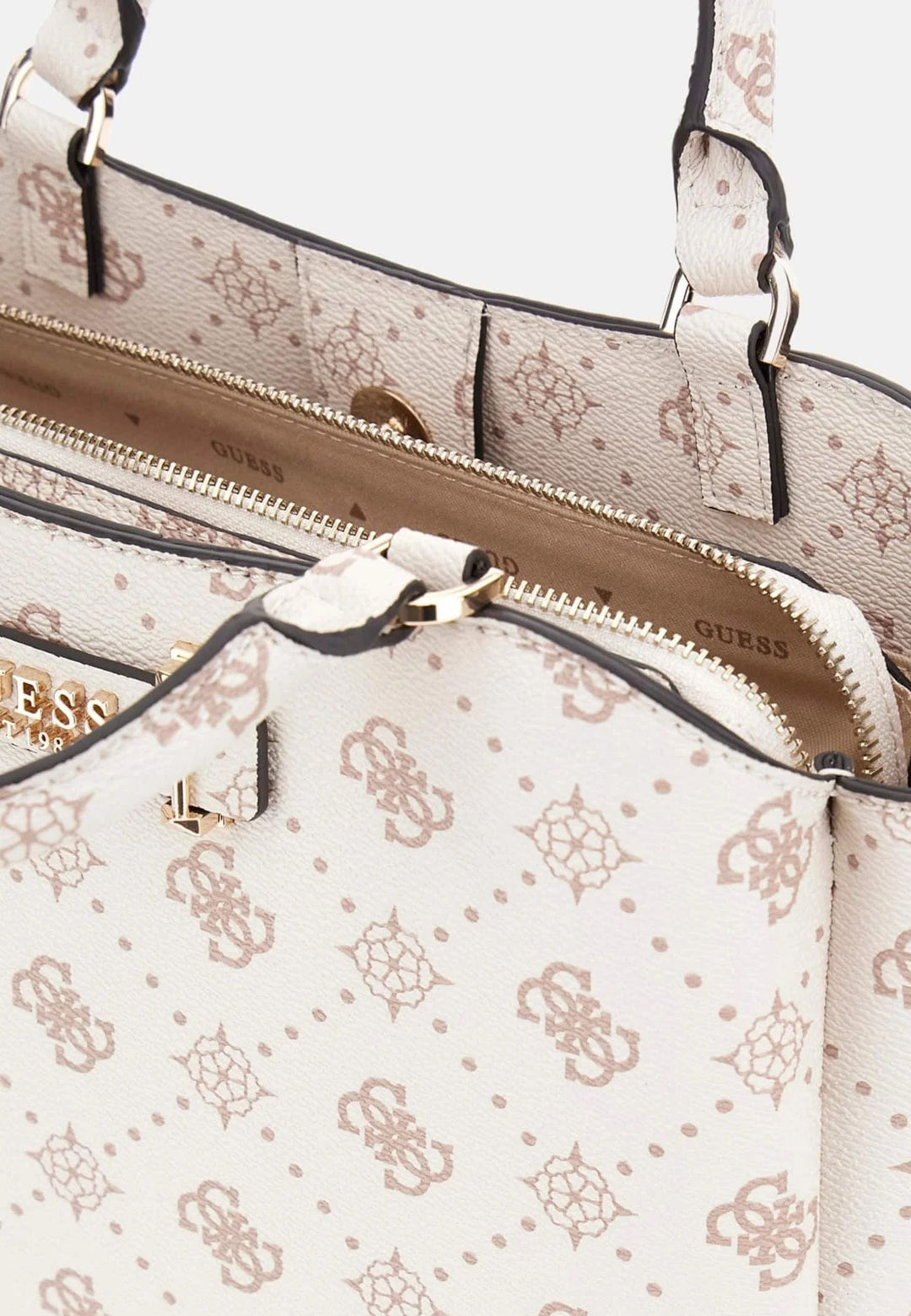 Guess Sac Bandoulière Silia Girlfriend Sat Vanilla Logo -- vue 7 sur 8
