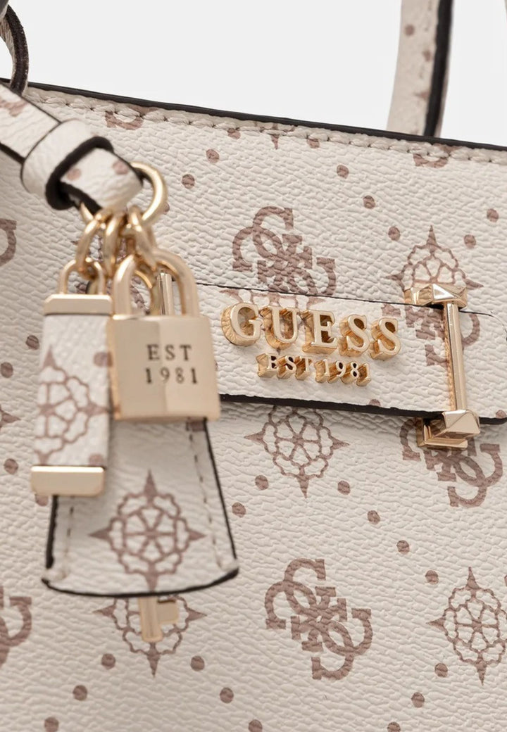 Guess Sac Bandoulière Silia Girlfriend Sat Vanilla Logo -- vue 7 sur 8