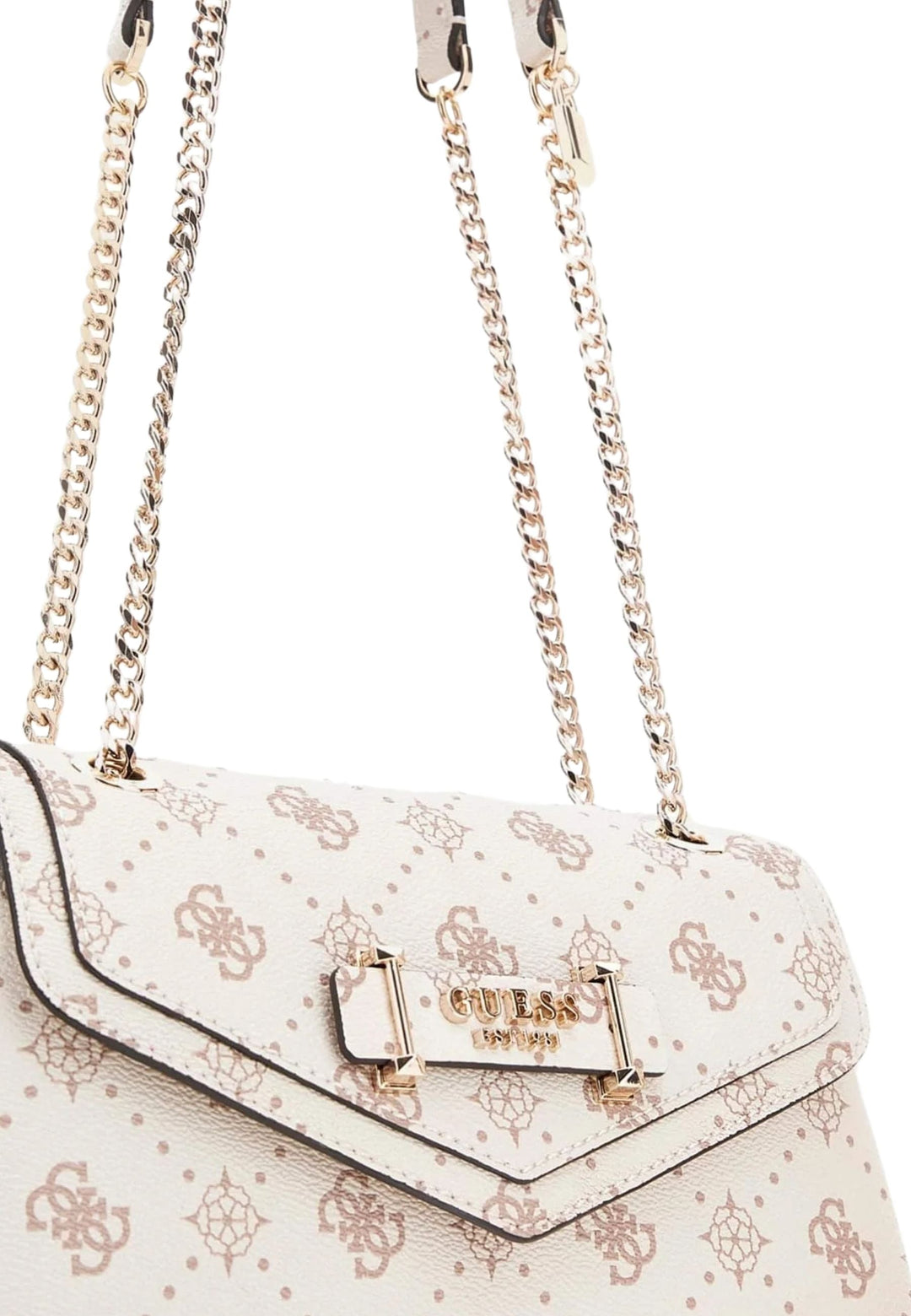 Guess Sac Bandoulière Silia Girlfriend Sat Vanilla Logo -- vue 8 sur 8