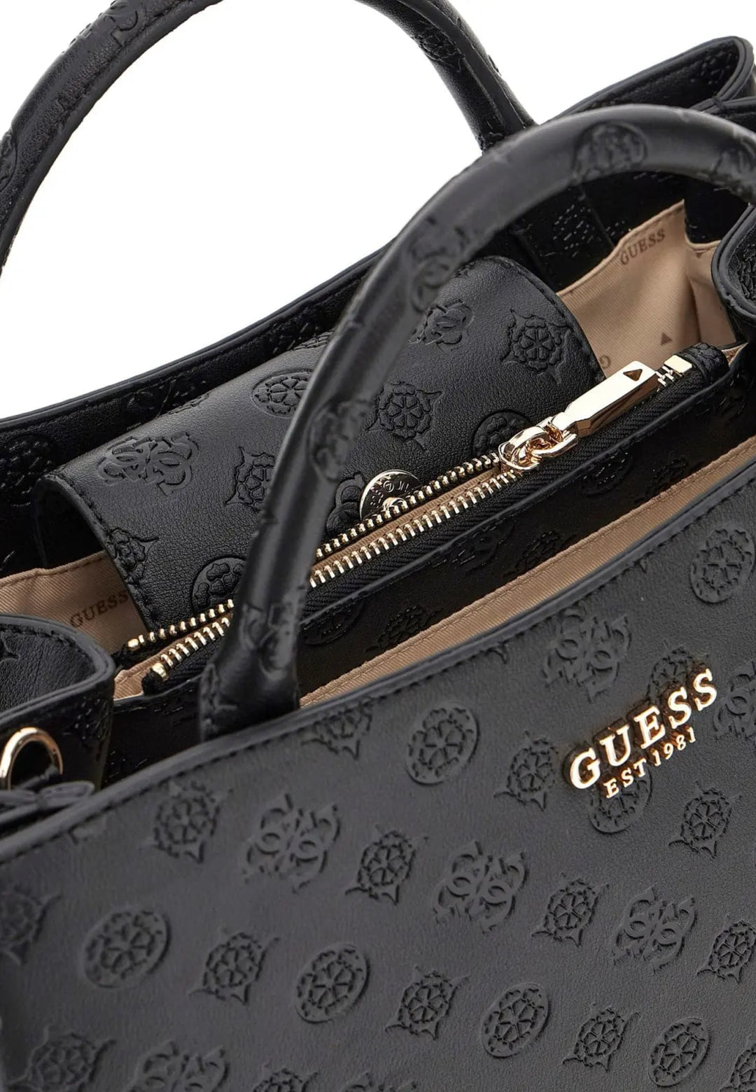 Guess Sac Bandoulière Zarela Luxury Satche Black Logo -- vue 3 sur 6