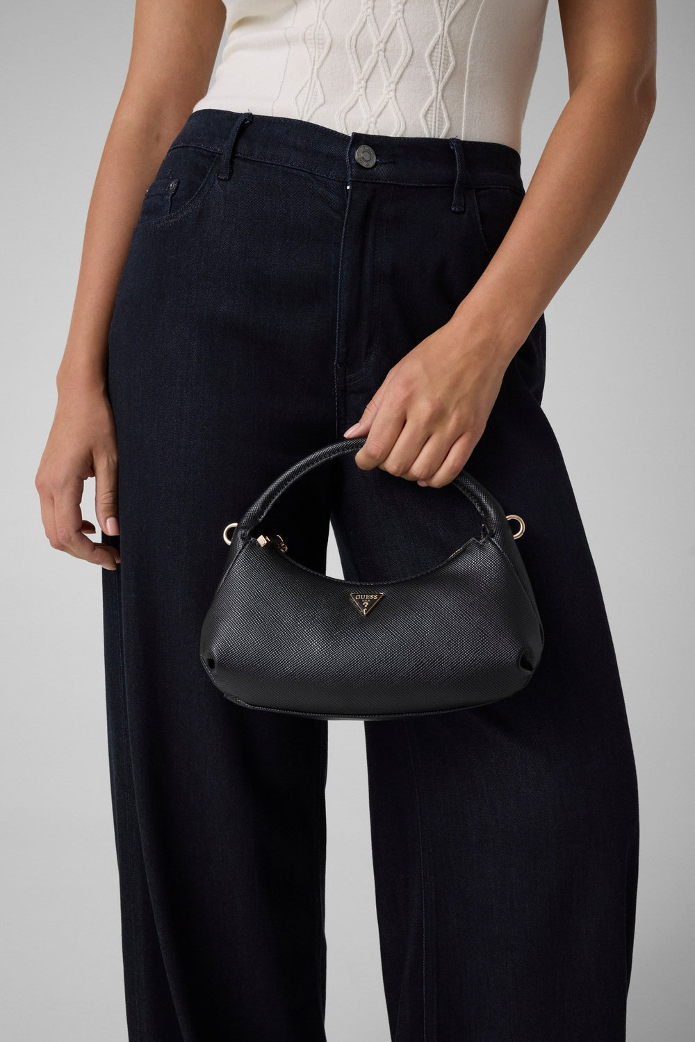 Guess Gilda Mini Hobo Bag Light Rose – worn