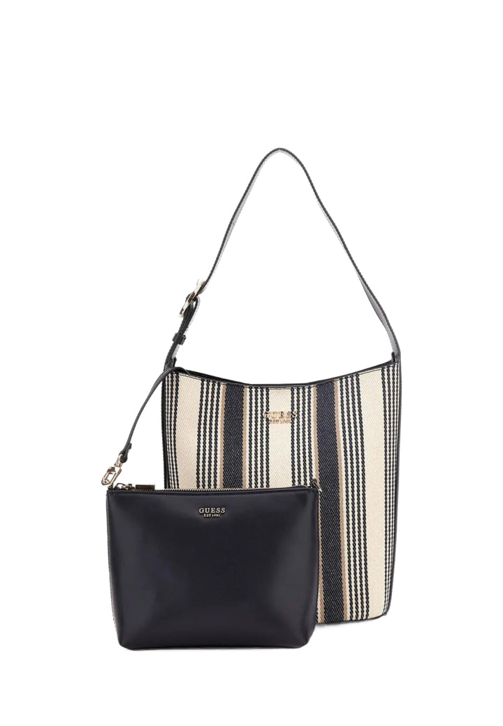 Guess Sacs à main Nicolette Lrg Bucket Navy Multi -- vue 1 sur 7