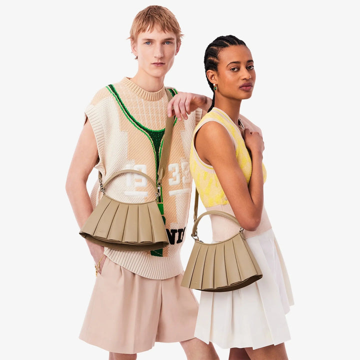 Lacoste Pequena mala Lenglen Défilé em couro NU5011DP - Viennois