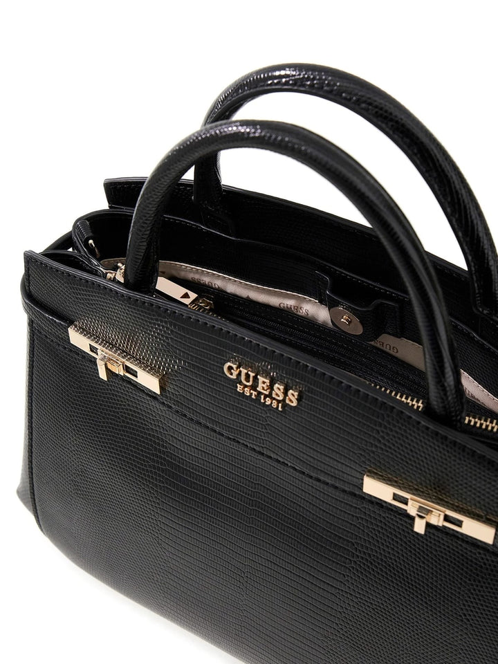 Guess Melinda Triple Compartment Crossbody Bag Black KL993306