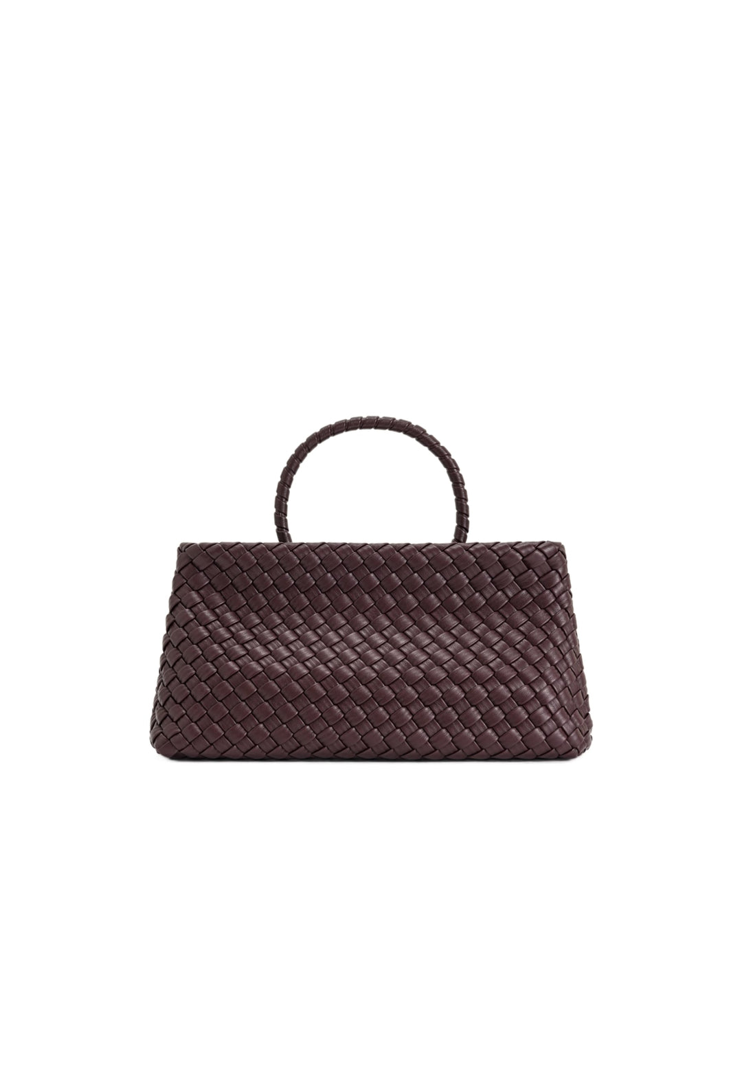 JW PEI Cabas Elora Deep Burgundy porté main, vue 3/4
