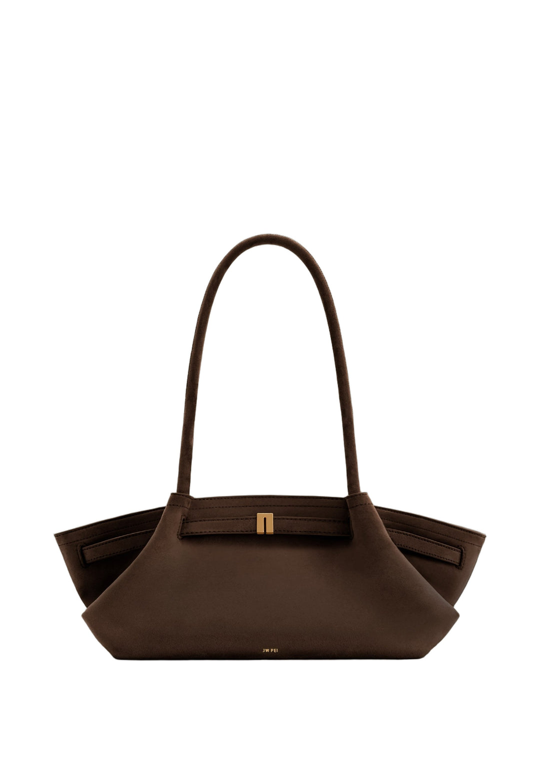 JW PEI Cabas Hana Large Effet Suédé Dark Brown - vue de face