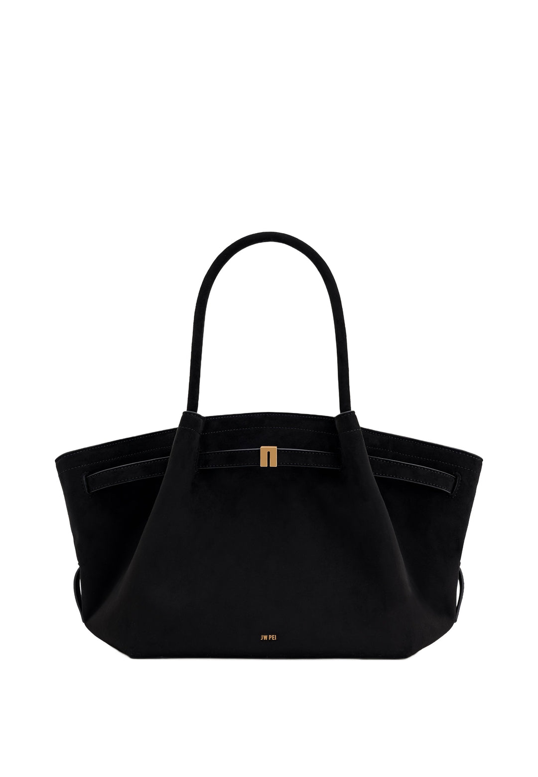 JW PEI Cabas Hana Medium Faux Suede Black — vue de face
