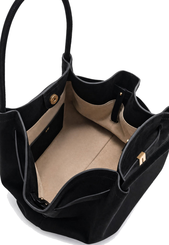 JW PEI Cabas Hana Medium Faux Suede Black — vue intérieure