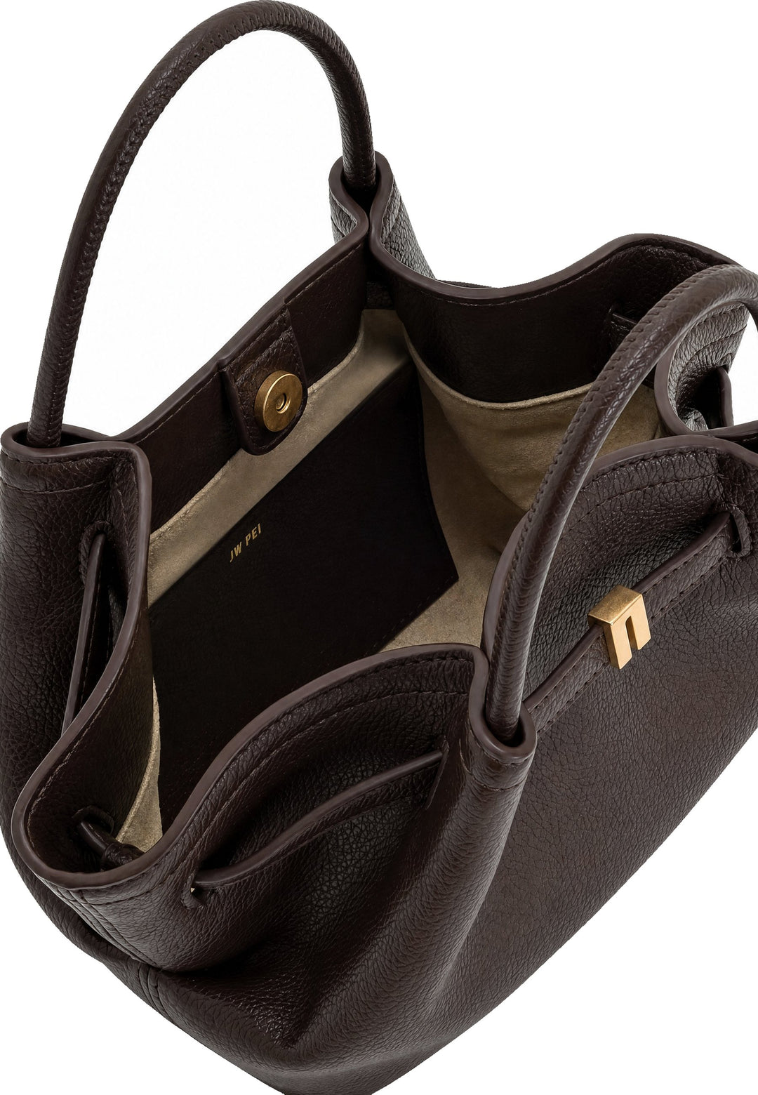 JW PEI Cabas Hana Mini Dark Brown — vue intérieure