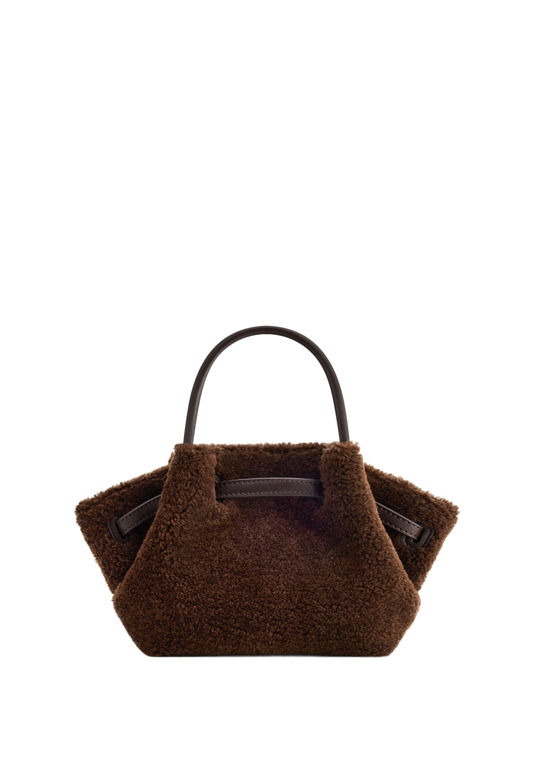 JW PEI Cabas Hana Mini Faux Fur Dark Brown — vue de dos
