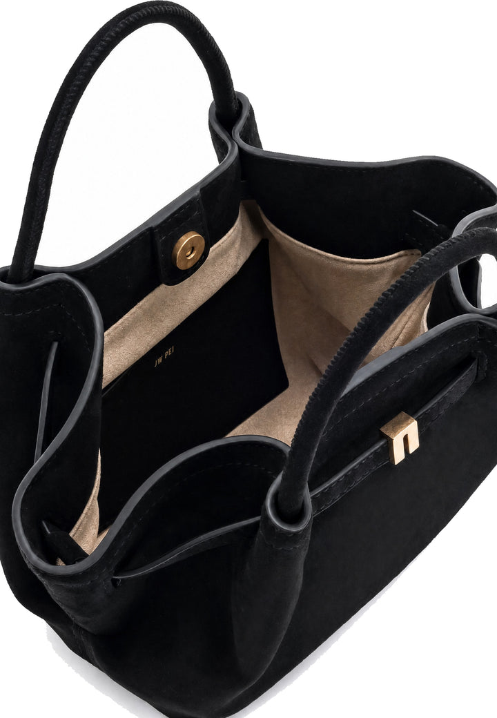 JW PEI Cabas Hana Mini Faux Suede Black — vue intérieure