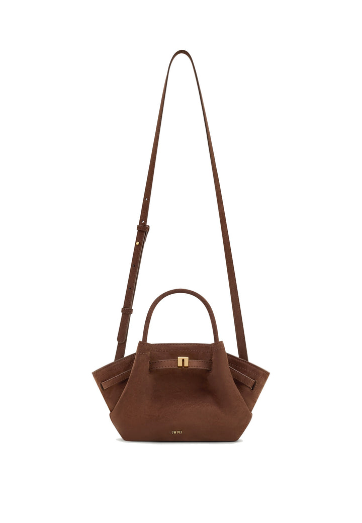 JW PEI Cabas Hana Mini Mocha Brown — vue avec bandoulière