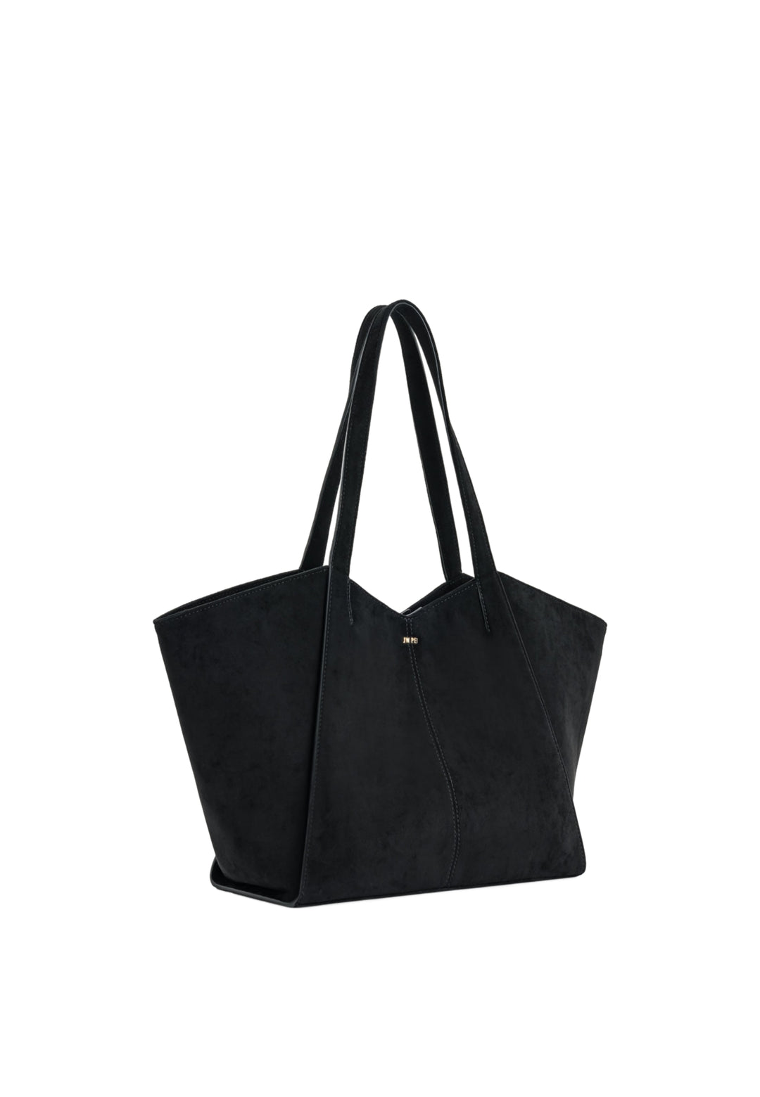 Cabas JW PEI Kiana noir, porté main ou épaule, vue 3/4