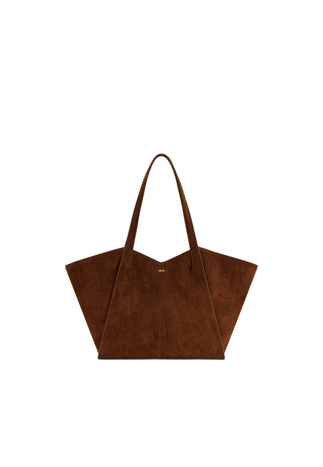 Cabas JW PEI Kiana marron foncé — vue de face, en daim