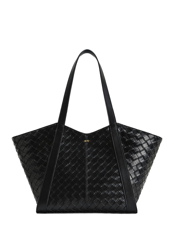 JW PEI Cabas Kiana Large Tressé Black — vue de face