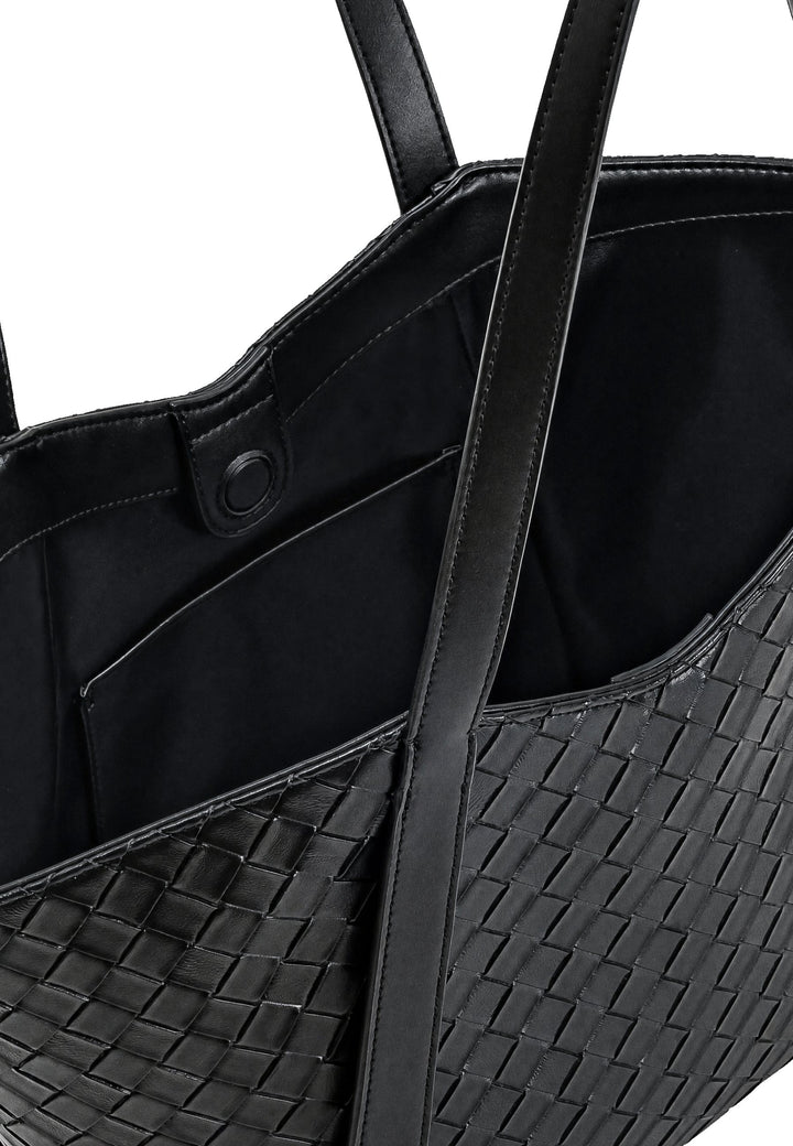 JW PEI Cabas Kiana Large Tressé Black — vue intérieure
