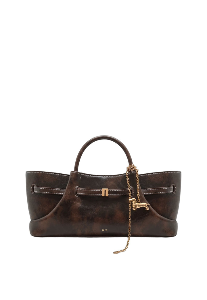 JW PEI Cabas Maeve Breloque Teckel Deep Coffee - vue de face