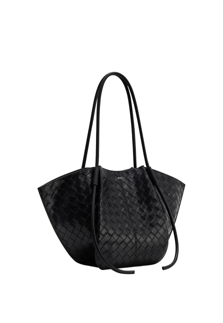 JW PEI Cabas Nala Wide Tressé Black — vue de côté