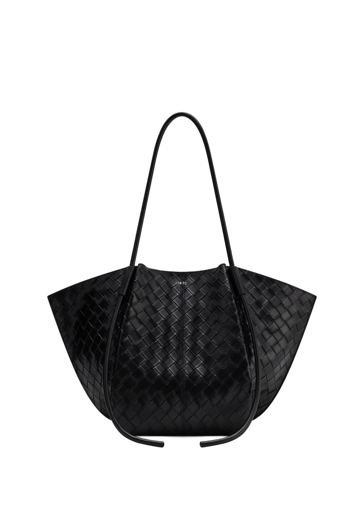 JW PEI Cabas Nala Wide Tressé Black — vue de face