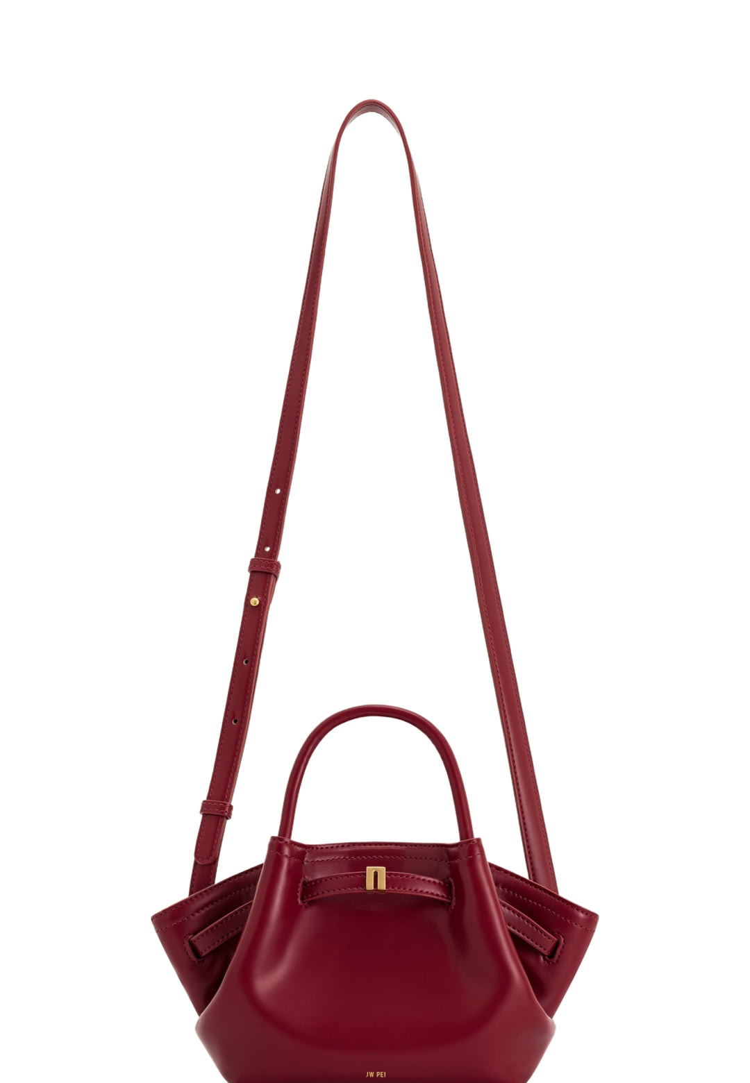 Cabas / Shopping JW PEI Hana Claret rouge, porté main, vue de dos