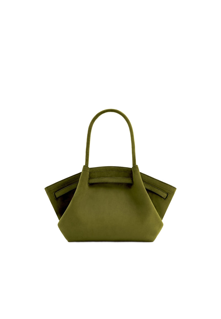 Cabas / Shopping JW PEI Hana Dark Olive en polyester et autres fibres, porté main ou épaule, vu de côté.