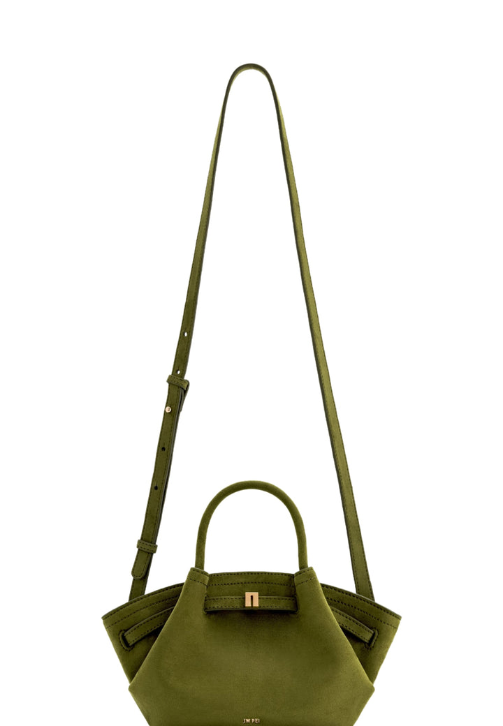 Cabas / Shopping JW PEI Hana Dark Olive en polyester et autres fibres, porté main ou épaule, fermeture magnétique