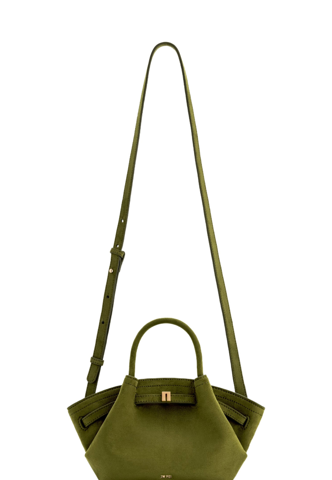 Cabas / Shopping JW PEI Hana Dark Olive en polyester et autres fibres, porté main ou épaule, fermeture magnétique