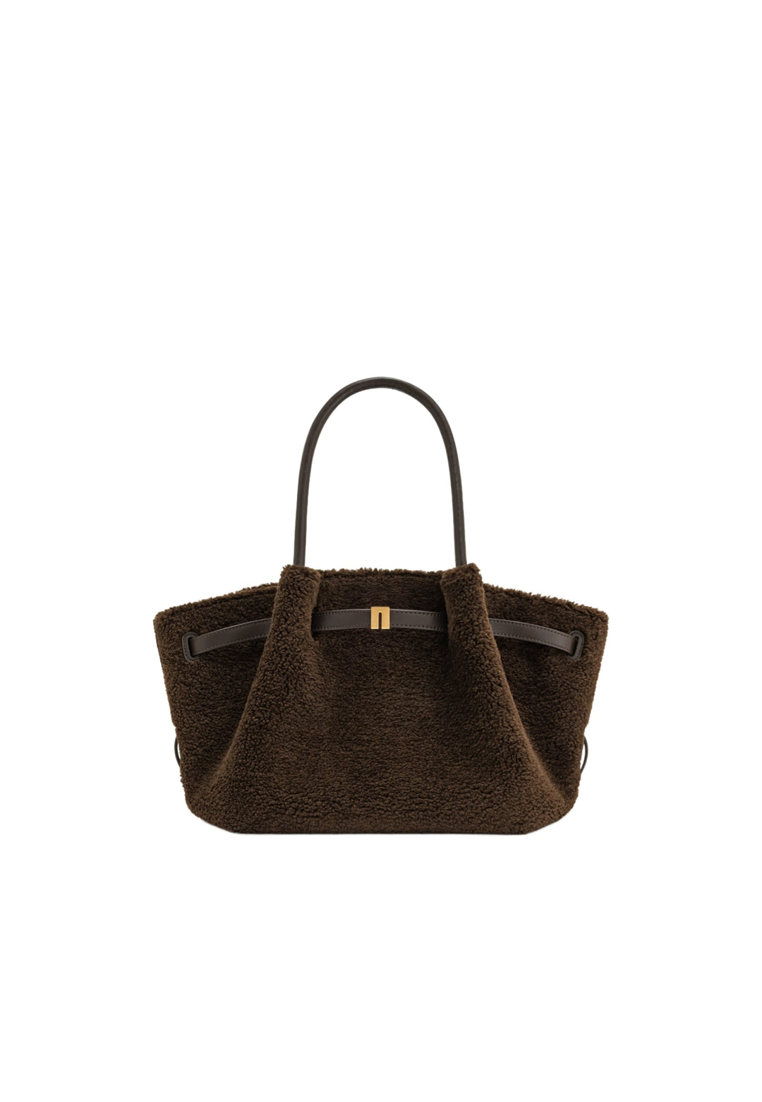 Cabas JW PEI Hana Mocha Brown en polyester texturé, porté main ou épaule, avec fermeture magnétique.
