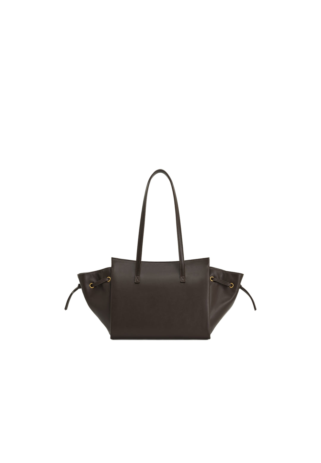 Cabas / Shopping JW PEI Linda Dark Brown en simili cuir, porté main ou épaule, vue 3/4