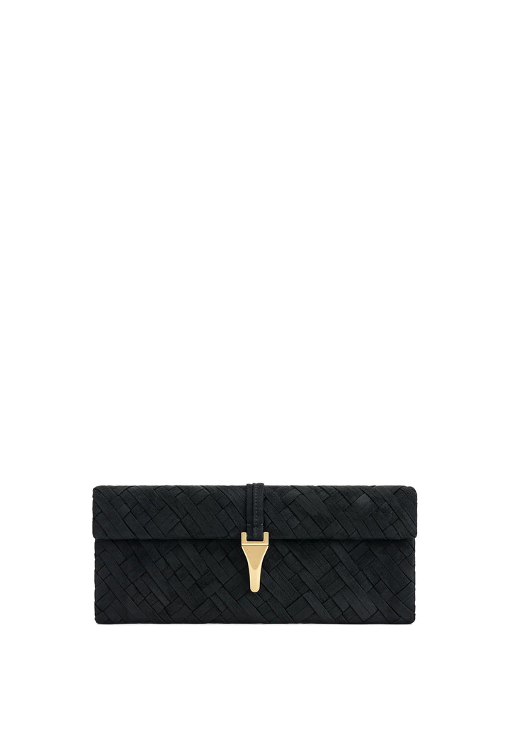 JW PEI Pochette Zaria Tressé Black — vue de face