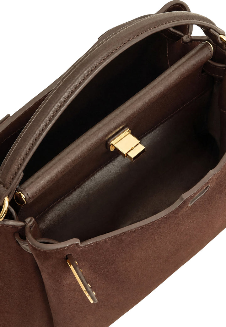 JW PEI Sac à main Carmen Faux Suede Dark Brown — vue intérieure