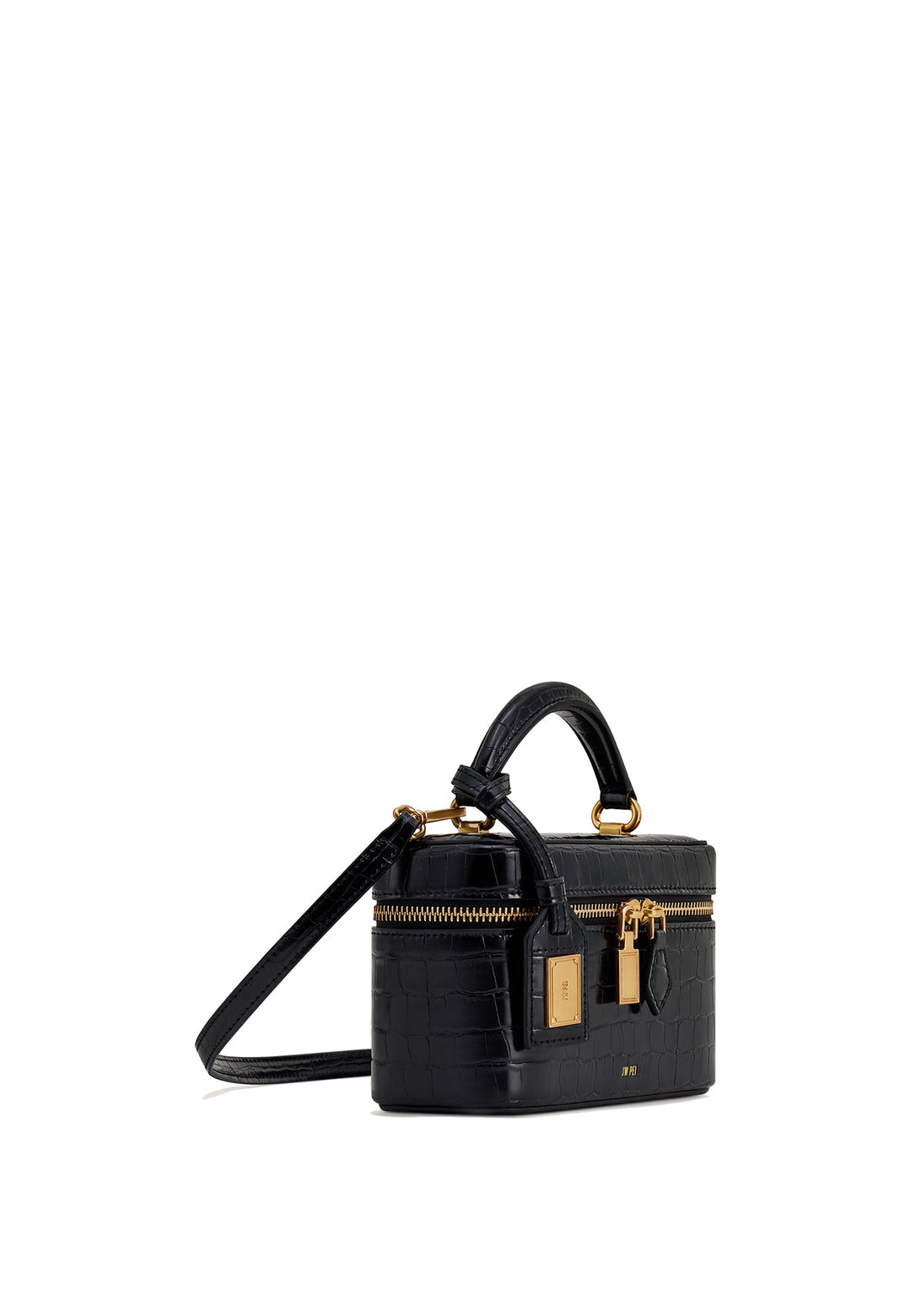 JW PEI Sac à main Cleo Black Croc — vue de côté