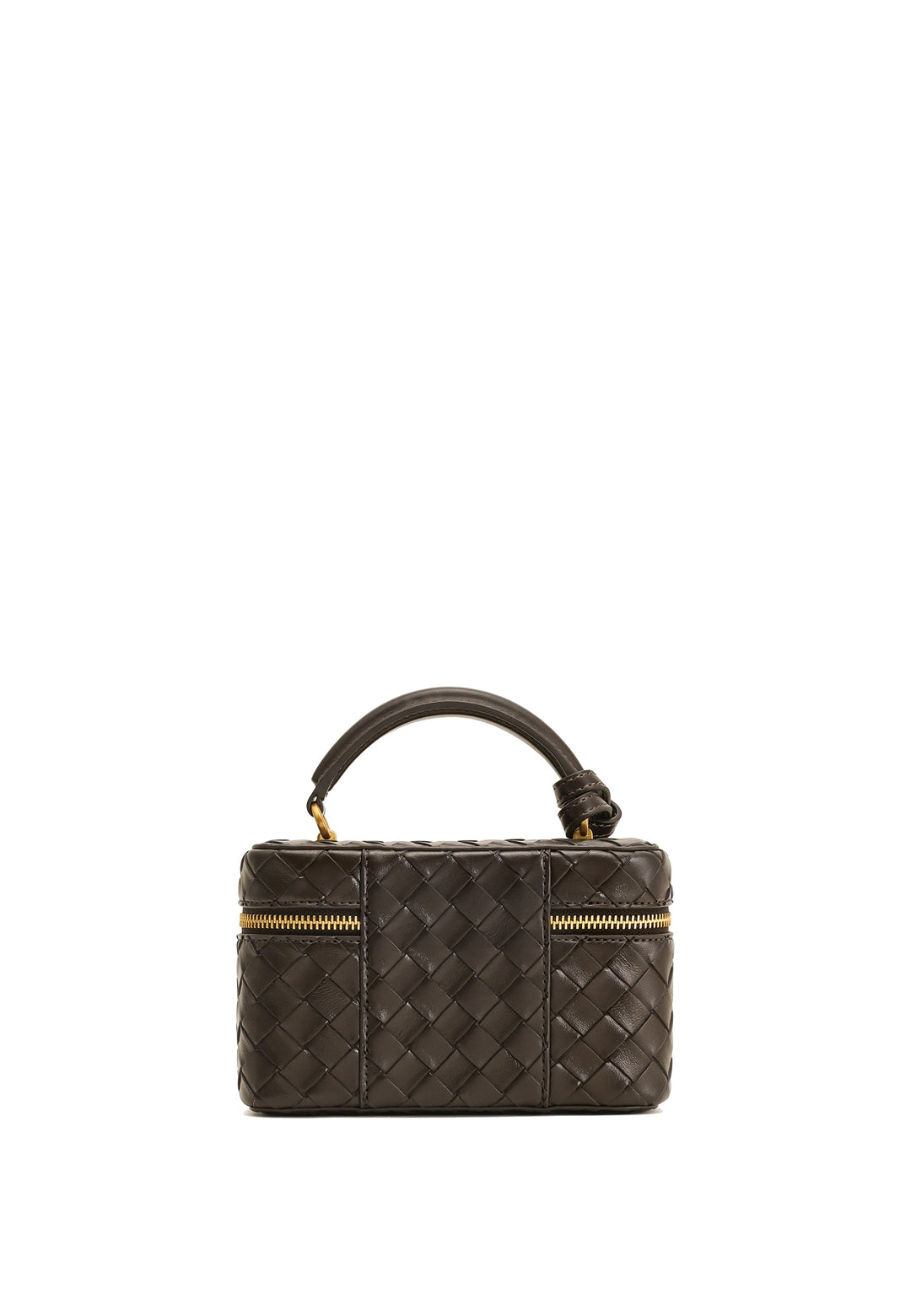 JW PEI Sac à main Cleo Tressé Dark Brown — vue de dos