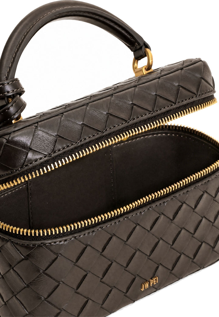 JW PEI Sac à main Cleo Tressé Dark Brown — vue intérieure