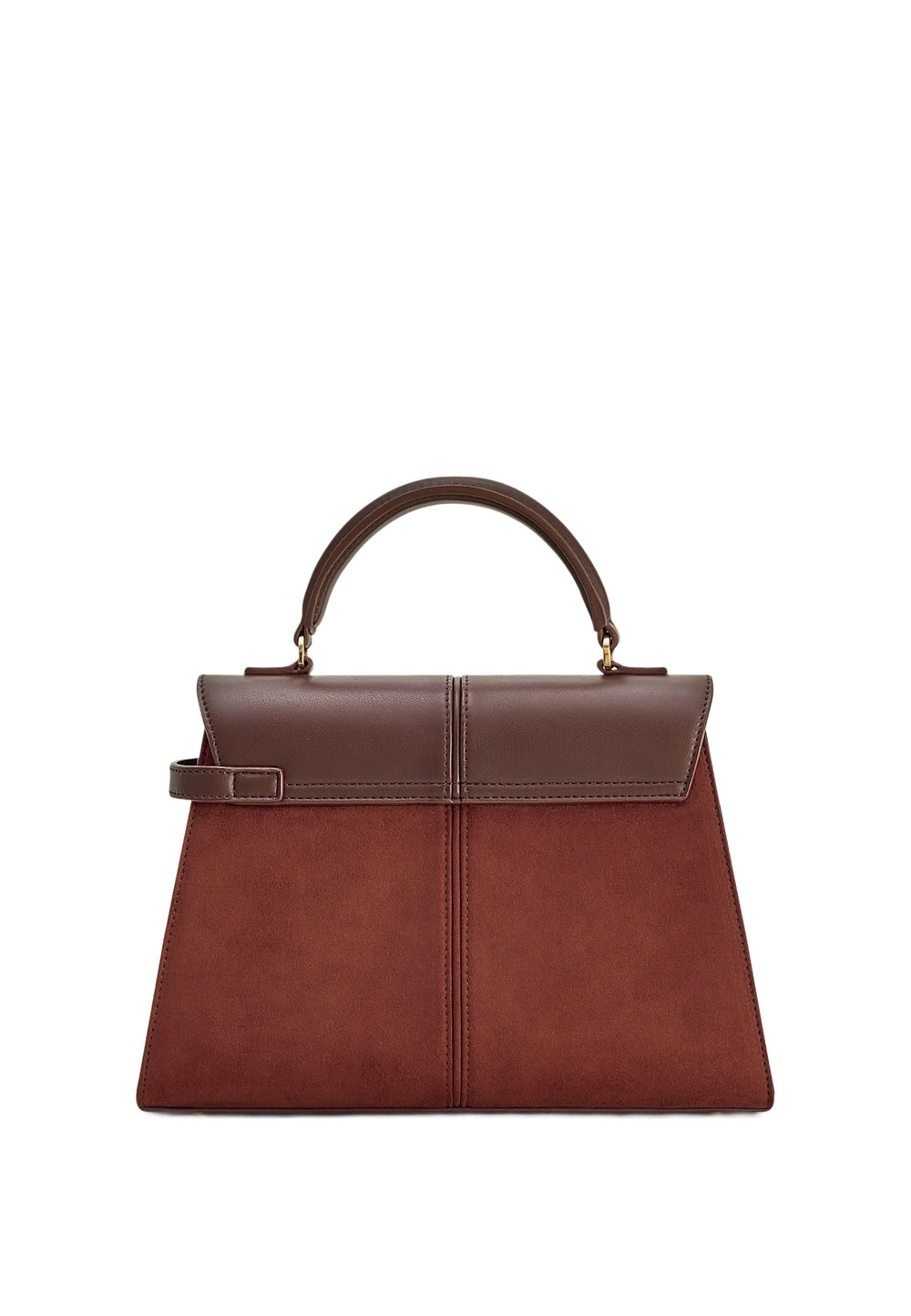 JW PEI Sac à main Elise Large Faux Suede Mocha Brown — vue de dos