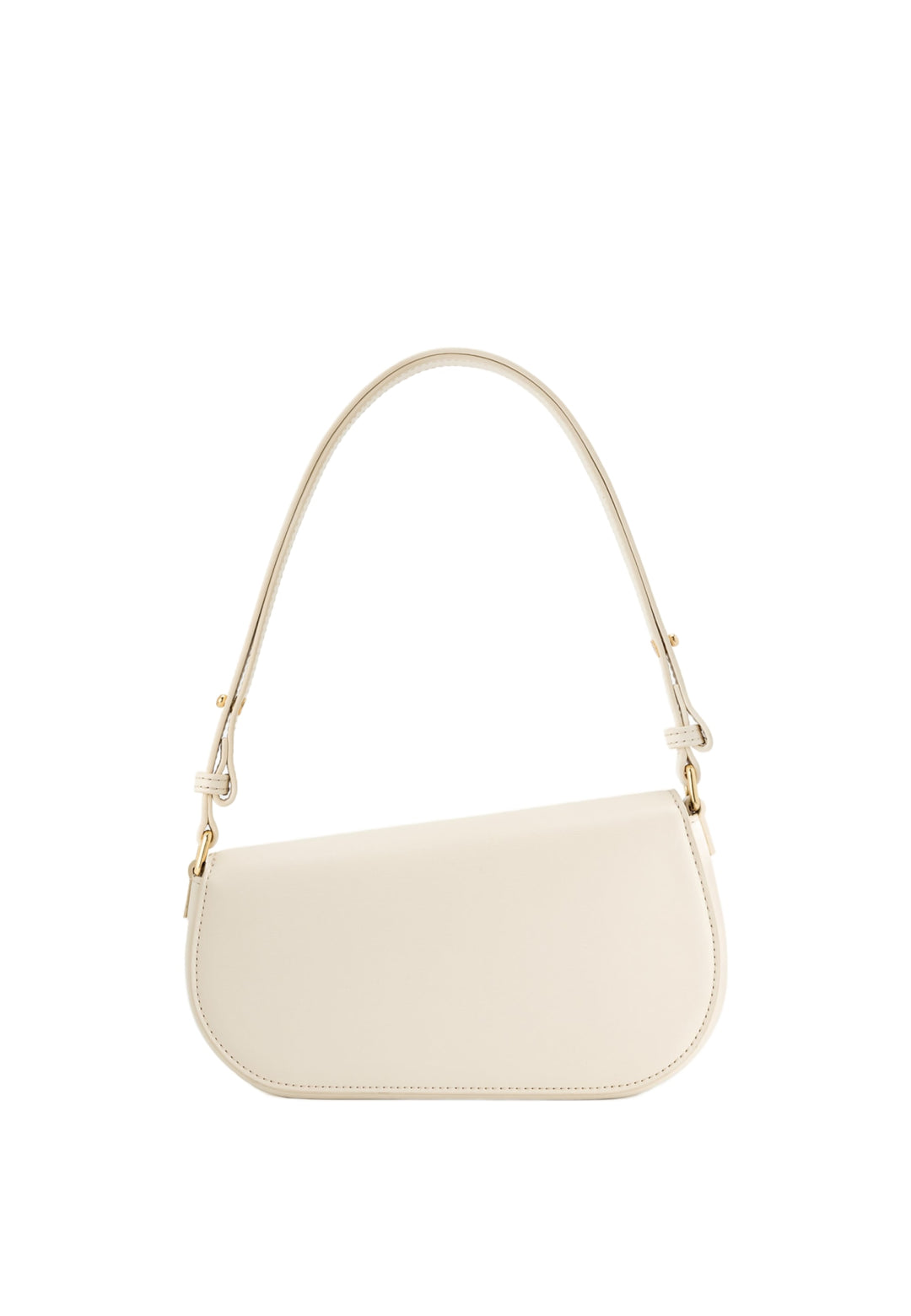 Sac bandoulière JW PEI Addisyn blanc en simili cuir, porté épaule, vue 3/4